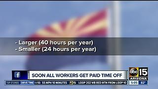 New paid time off rules effective this summer in Arizona