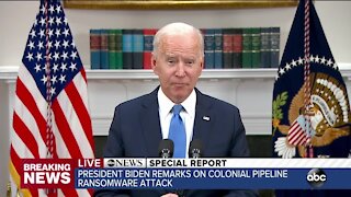 Biden discusses Colonial Pipeline cyberattack in remarks on Thursday