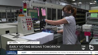 Early voting begins tomorrow in San Diego County