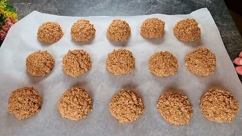 They will disappear in 1 minute! Quick and Easy Oatmeal Cookies Recipe! No eggs!