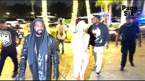 Kanye West's wife, Bianca Censori, accessorizes her metal mesh monokini with stuffed animal at Miami nightclub