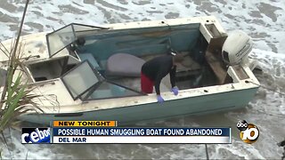 Possible human smuggling boat found in Del Mar beach