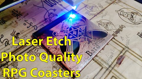 Laser Etch Beautiful Photos For Roleplaying Game Room Drink Coasters With Ortur Laser Master 2