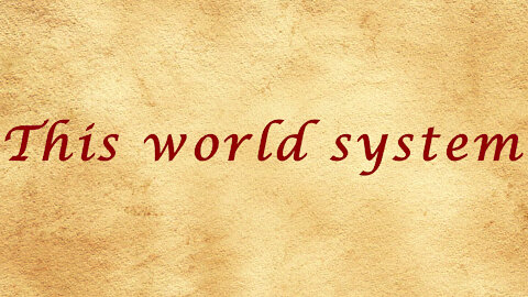 Fast Poem - This world system