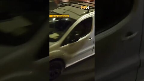 An Israeli driver deliberately drives into a crowd