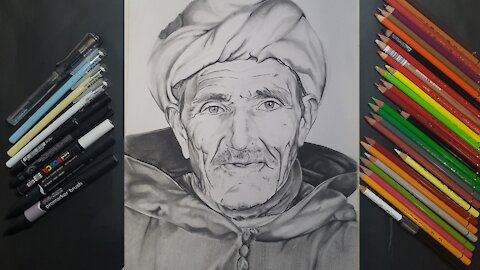 DIBUJANDO Abuelo (ANCIANO) PRACTICAR rostro con ARRUGAS