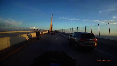 Riding on Sky Bridge in Tampa, Florida