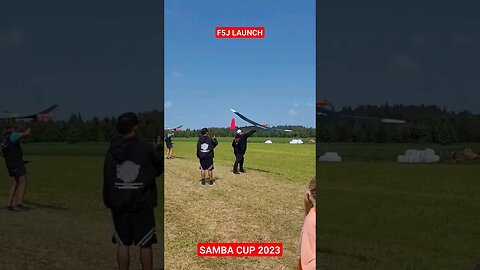 Samba Cup F5J RC glider contest. Launch.