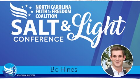 Bo Hines at the 2021 NC Faith & Freedom Salt & Light Conference