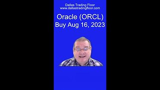 Trade Alert, I Bought ORCL (Oracle) on a pullback to the 50 day Line Today