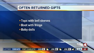 Most returned items this year after the holidays