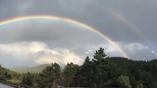 Double Rainbows Over The Rocky Mountains