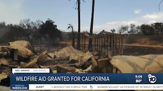 Wildfire aid granted to California