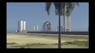 SpaceX Starship Launch Complex Unity3D model and animation update for 20210702.