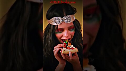 Jenna Ortega Eats Pizza ASMR MUKBANG | Wednesday Addams | Scream VI | Netflix | Relaxing Sounds