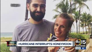 Hurricane interrupts honeymoon but couple stays positive