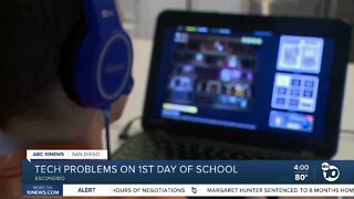 Tech problems on 1st day of school