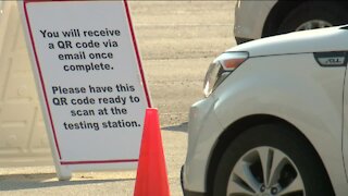 Long lines continue outside of new Miller Park testing site