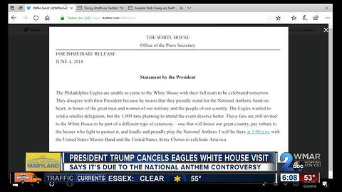 President Trump cancels Eagles White House visit