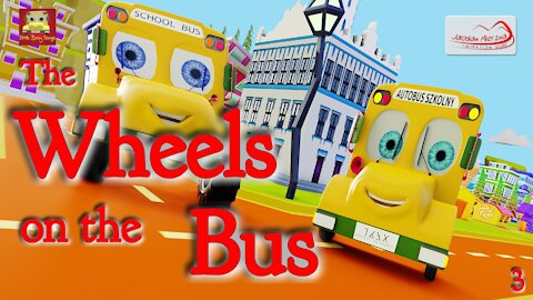 Wheels on the Bus 3|Nursery Rhymes & Kids Songs