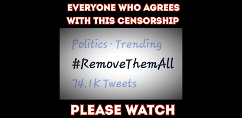 Extremely urgent re #RemoveThemAll trending