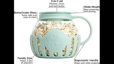 Upgrade your snack game with the Ecolution Micro-Pop Microwave Popcorn Popper!