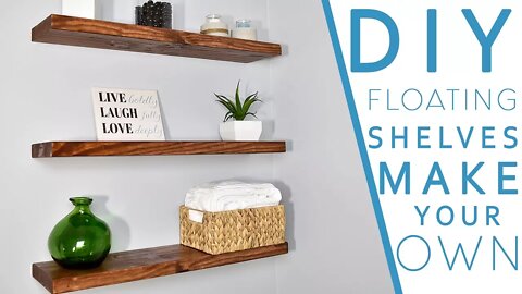 Easy DIY FLOATING SHELVES No bracket | DIY CREATORS