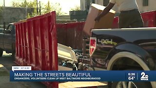 Making the streets beautiful, organizers, volunteers clean up West Baltimore neighborhood