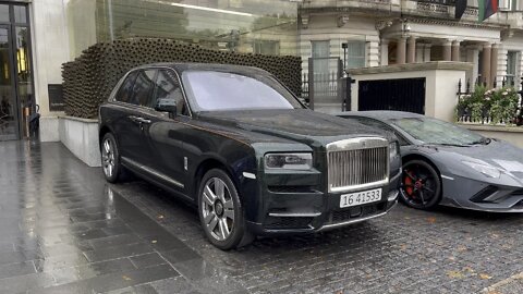 Cullinan and aventador in London