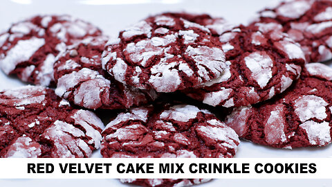 Red Velvet Cake Mix Crinkles