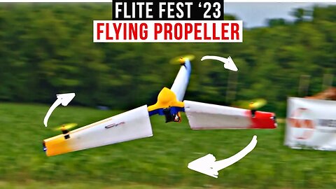 THE Most Interesting Aircraft at Flite Fest 2023 - Cyclone Drone TriMode VTOL Tricopter by Nick Rehm