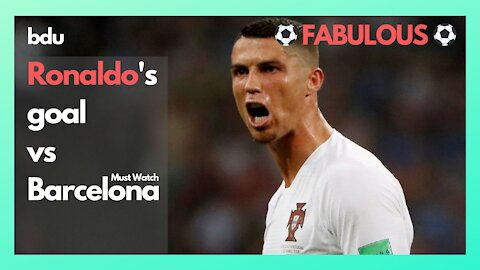 Ronaldo's FABULOUS goal vs Barcelona 😤 #shorts