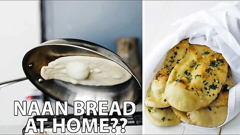 Fresh Homemade Naan Bread On The Stovetop