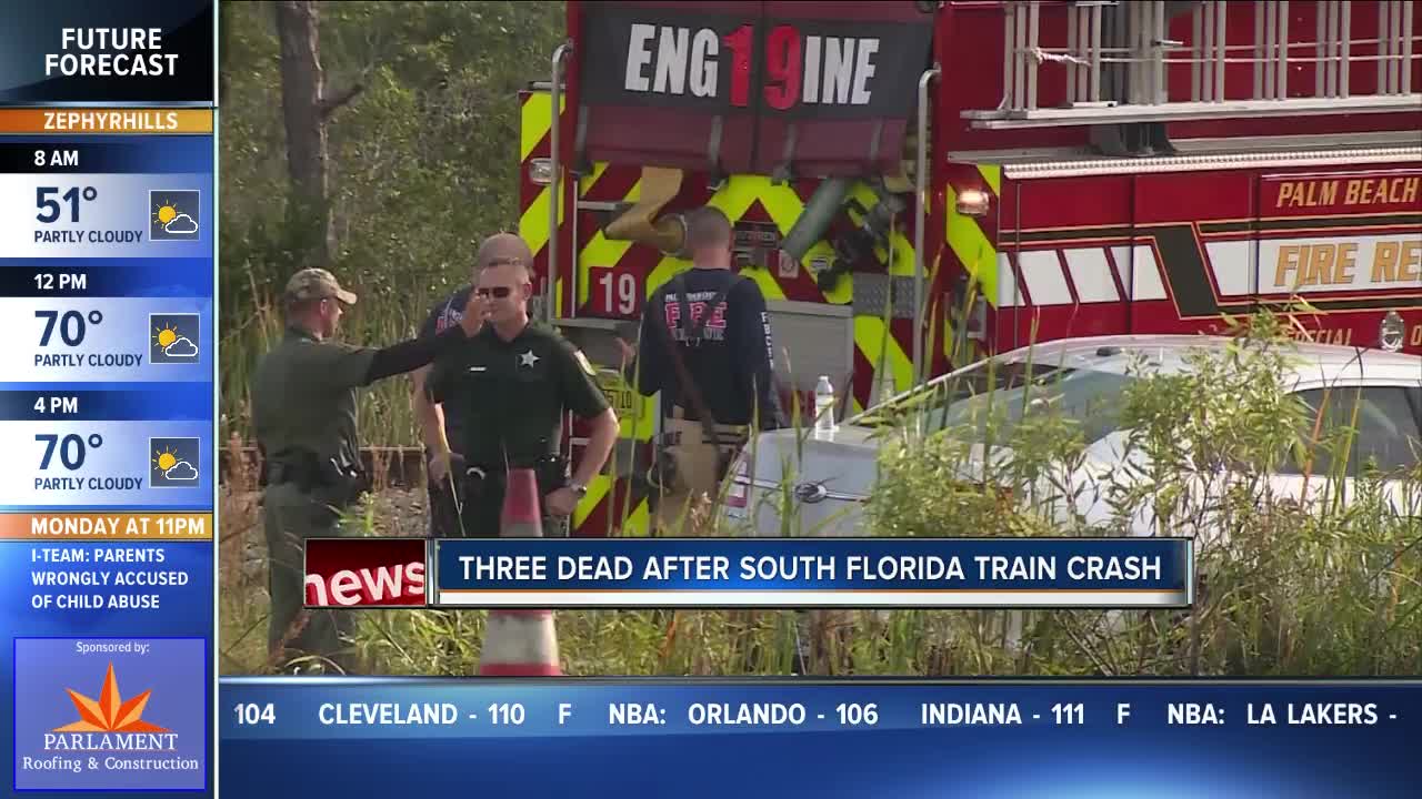 Authorities ID 3 killed in Florida crash with Amtrak train