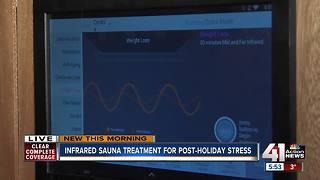 Infrared sauna treatment for post-holiday stress