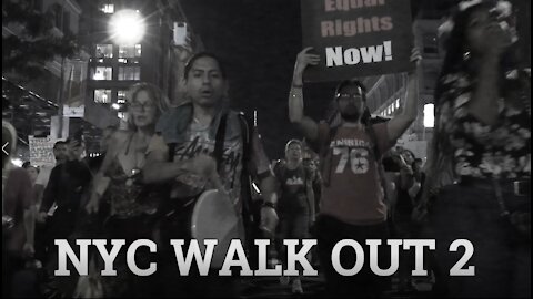 NYC WALK OUT 2 - MARCH AGAINST VAX MANDATES - COMPILATION - 9/27/2021