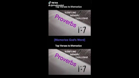 Top Verses To Memorize, Proverbs 1:7