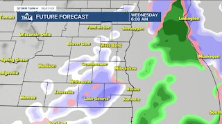 Snow moves in Tuesday evening