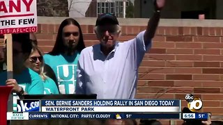 Bernie Sanders holding rally in San Diego
