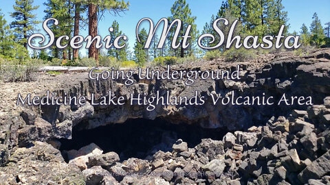Inside a lava cave - Medicine Lake Highlands Volcanic Area - Scenic Mt Shasta