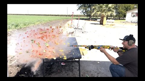 12 Gauge shotgun VS Watermelons Explosive Results!