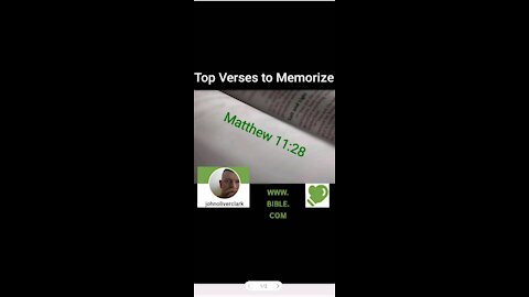 Top Verses To Memorize, Matthew 11:28