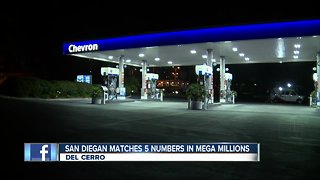 Mega Millions ticket with 5 winning numbers sold at local gas station