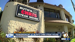 Rocks thrown at Ruth's Chris steak house