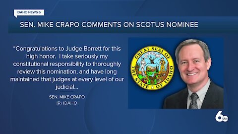Sen. Mike Crapo and other Idaho officials comment on Supreme Court nomination of Amy Coney Barrett