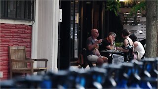New Yorkers seen dining one year after lockdown