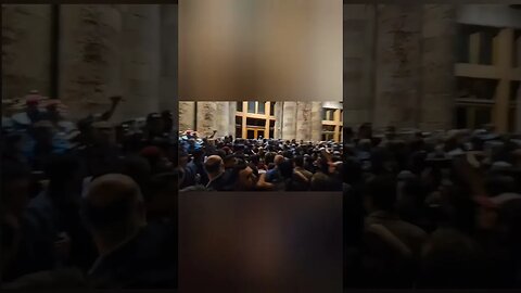 Patriotic Armenians Protesting Outside The Government Building in Yerevan