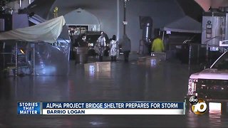Alpha project bridge shelter prepares for storm