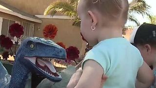 Henderson's 'Dino Man' prepares for Halloween