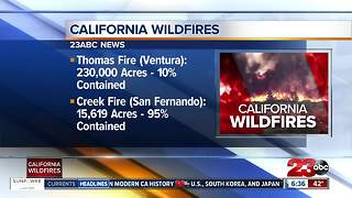 Update on California Wildfires